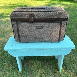Vintage 1980’s Tweed Oscar de la Renta Suitcase Luggage
