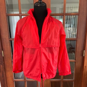 Vintage 1980’s or 1990’s Herman’s Lightweight Windbreaker Jacket with Hide Away Hood
