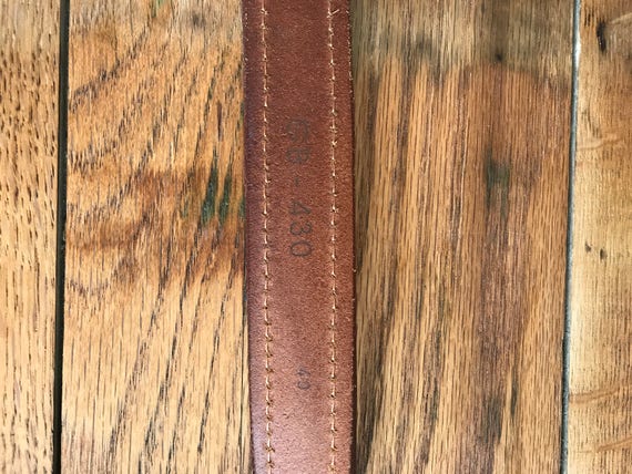 1980's Geoffrey Beene Italian Brown Leather Belt - image 8