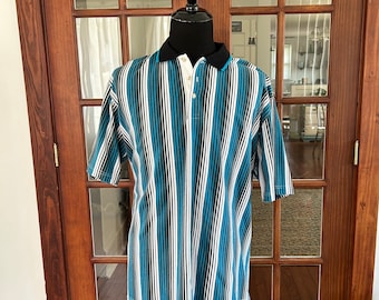 Vintage 1980's Chip Beck Collection Striped Polo Shirt