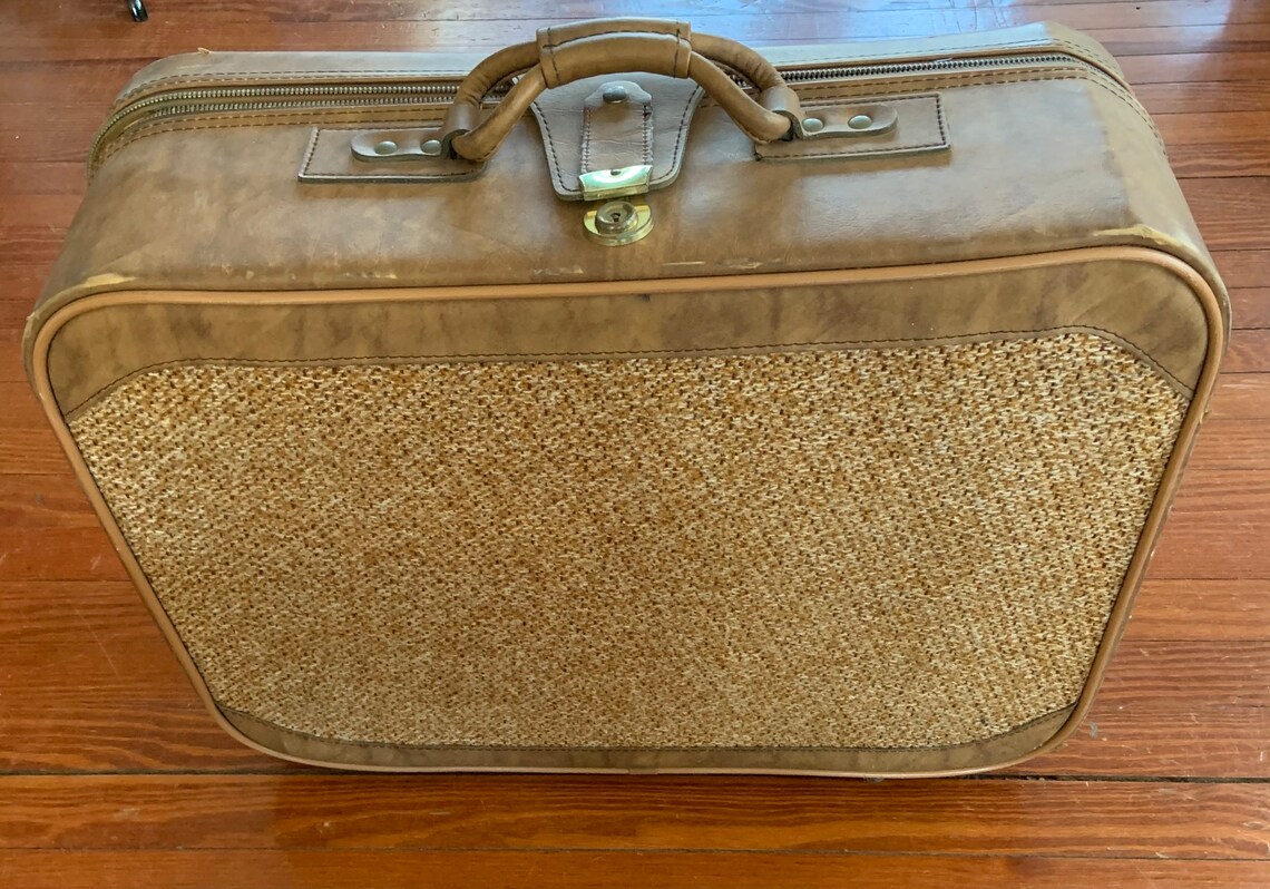 Vintage 1970s Verdi Soft Sided Tweed 3 Piece Luggage Set Etsy