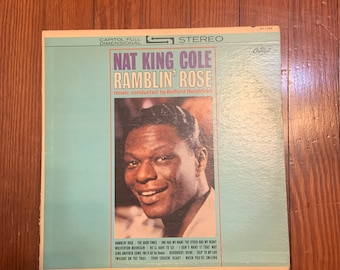 Vintage Nat King Cole Ramblin’ Rose 33RPM Stereo Vinyl LP 1962 Capitol Records