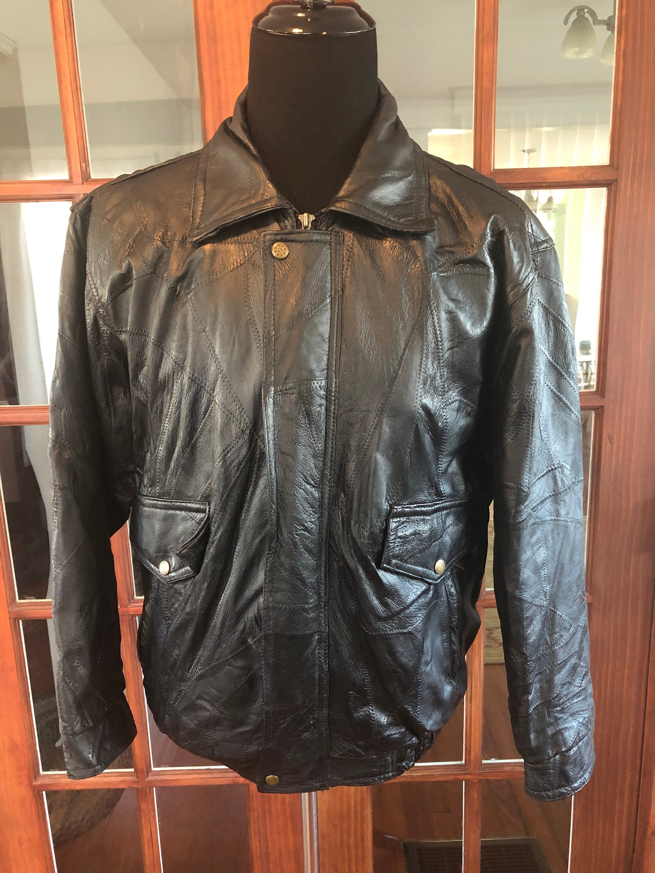 Leather Jacket Vintage Airforce - Etsy Leather Jacket Vintage Airforce - Etsy