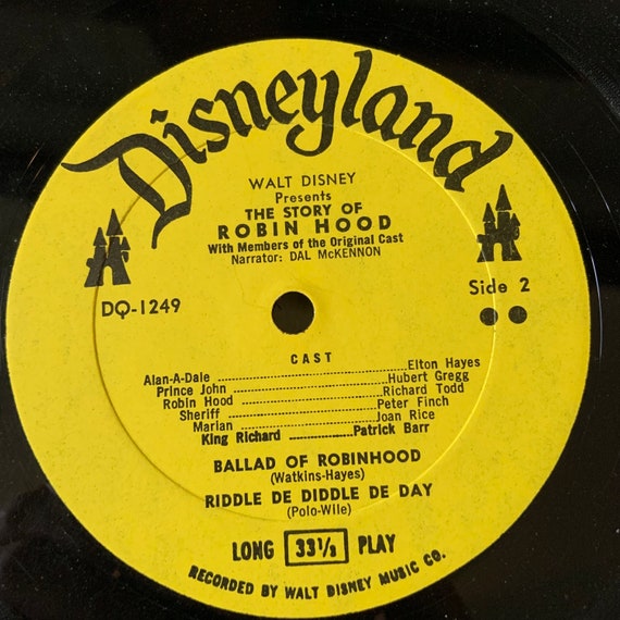 Robin Hood walt Disney's Story Of 7' Vinyl Record /