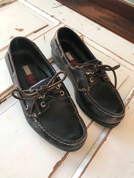 Vintage 1990’s Tommy Hifger Men’s Leather Shoes - image 1