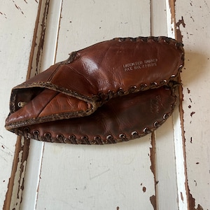 Vintage 1940&#39;s or 1950’s JC Higgins Baseball Glove First Base Mitt Trapper Pro Model 1629