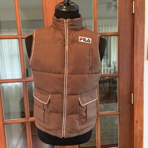Vintage Y2K FILA Zip-Up Puffer Vest