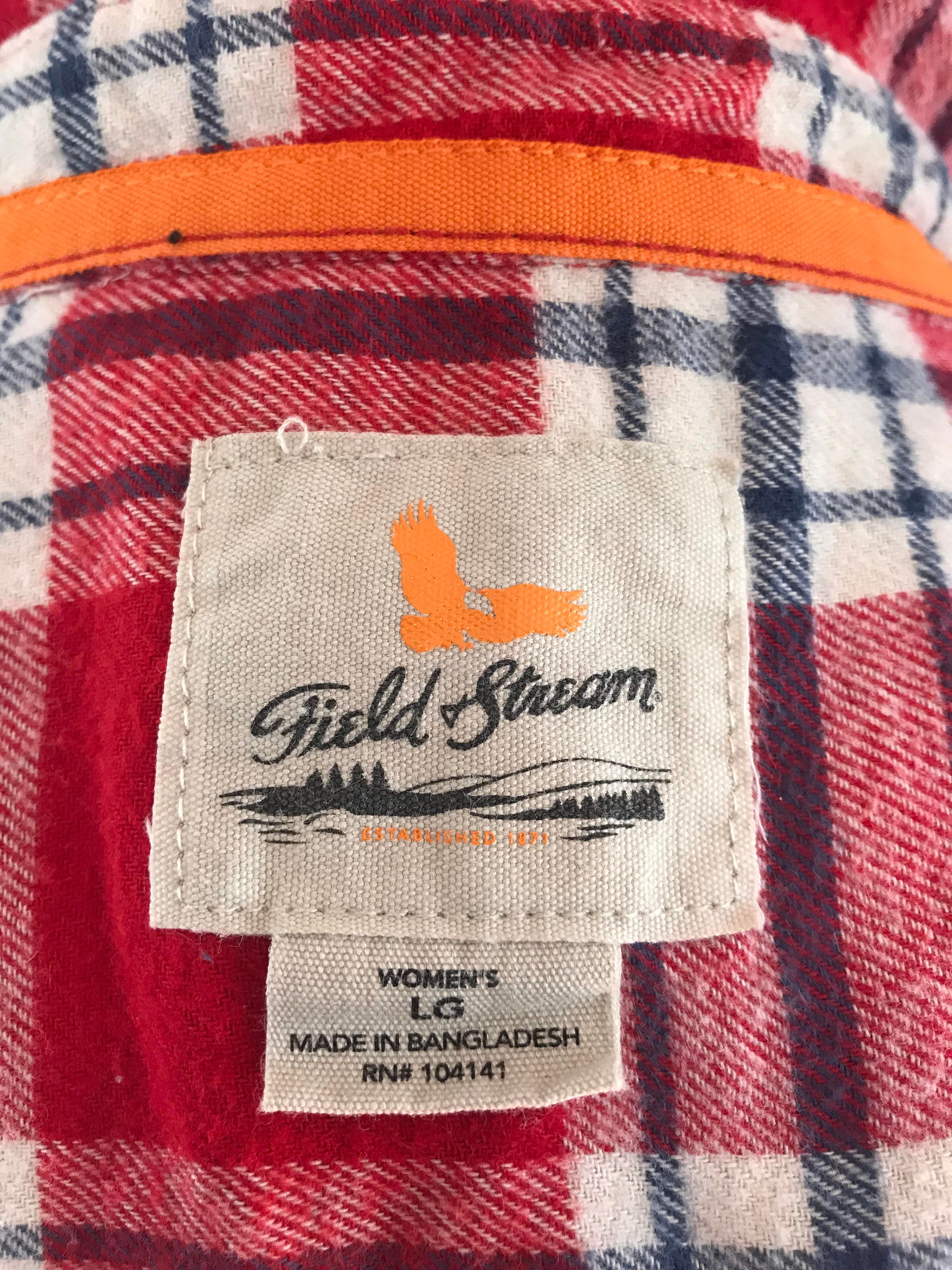 Vintage 1990s Field and Stream Flannel Womans Long Sleeve Etsy