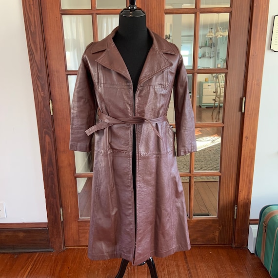 ジャケット・アウター noill vintage long leather trench coat noill vintage long leather trench coat