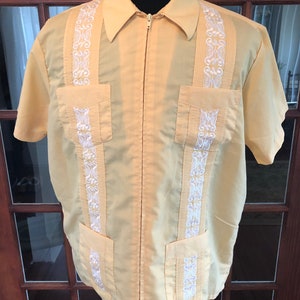 Vintage 1990’s Zipper Guayabera Shirt