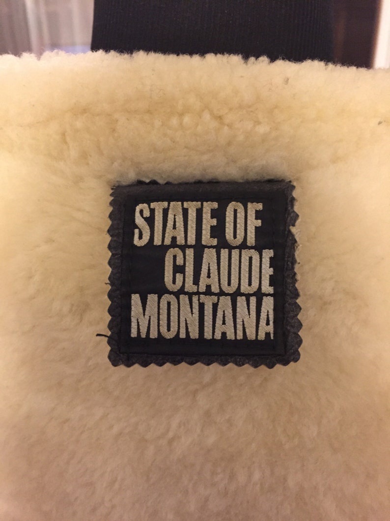 Vintage Designer State of Claude Montana Lamb Coat image 4