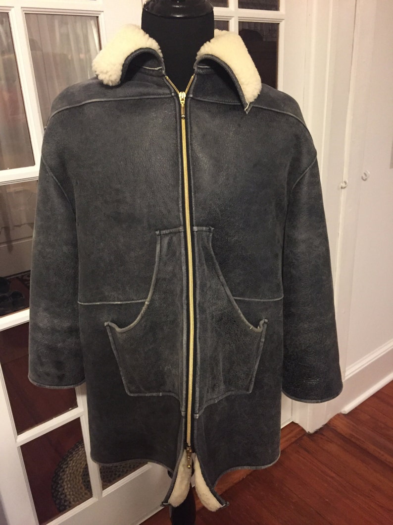 Vintage Designer State of Claude Montana Lamb Coat image 3