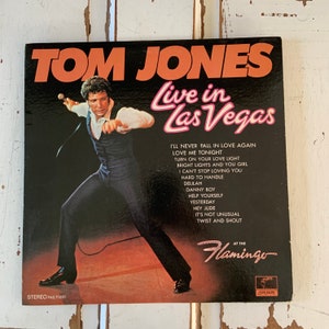 Vintage 1969 Tom Jones Vinyl Album Live in Las Vegas
