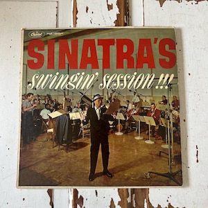 Vintage 1961 Frank Sinatra Swingin Session LP Vinyl Album
