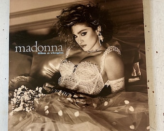 Vintage Original 1980s Madonna Pinup Poster 1984 Like a Virgin
