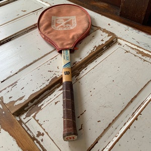 Vintage 1980’s Andrea Jaeger Wooden Tennis Racket w cover