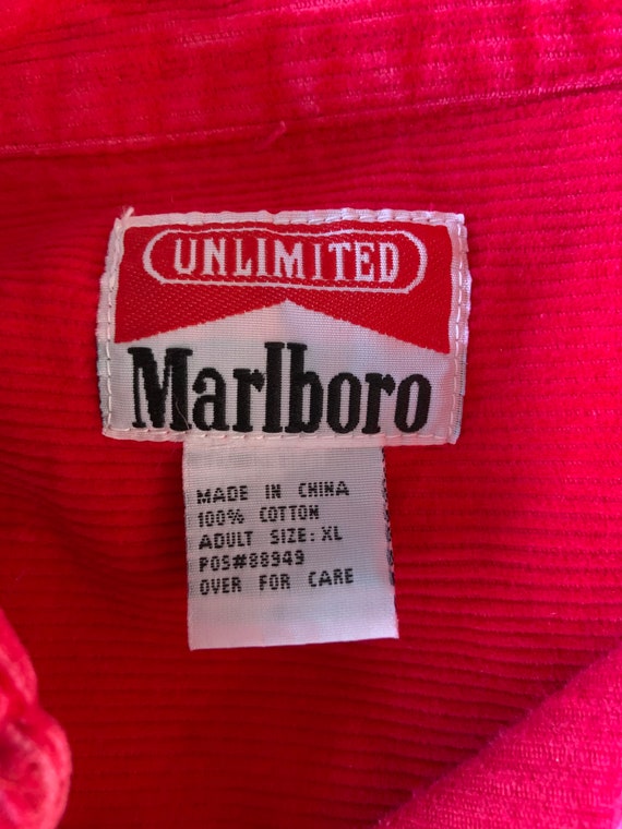 Vintage 1990’s Marlboro Unlimited Long Sleeve RED… - image 3