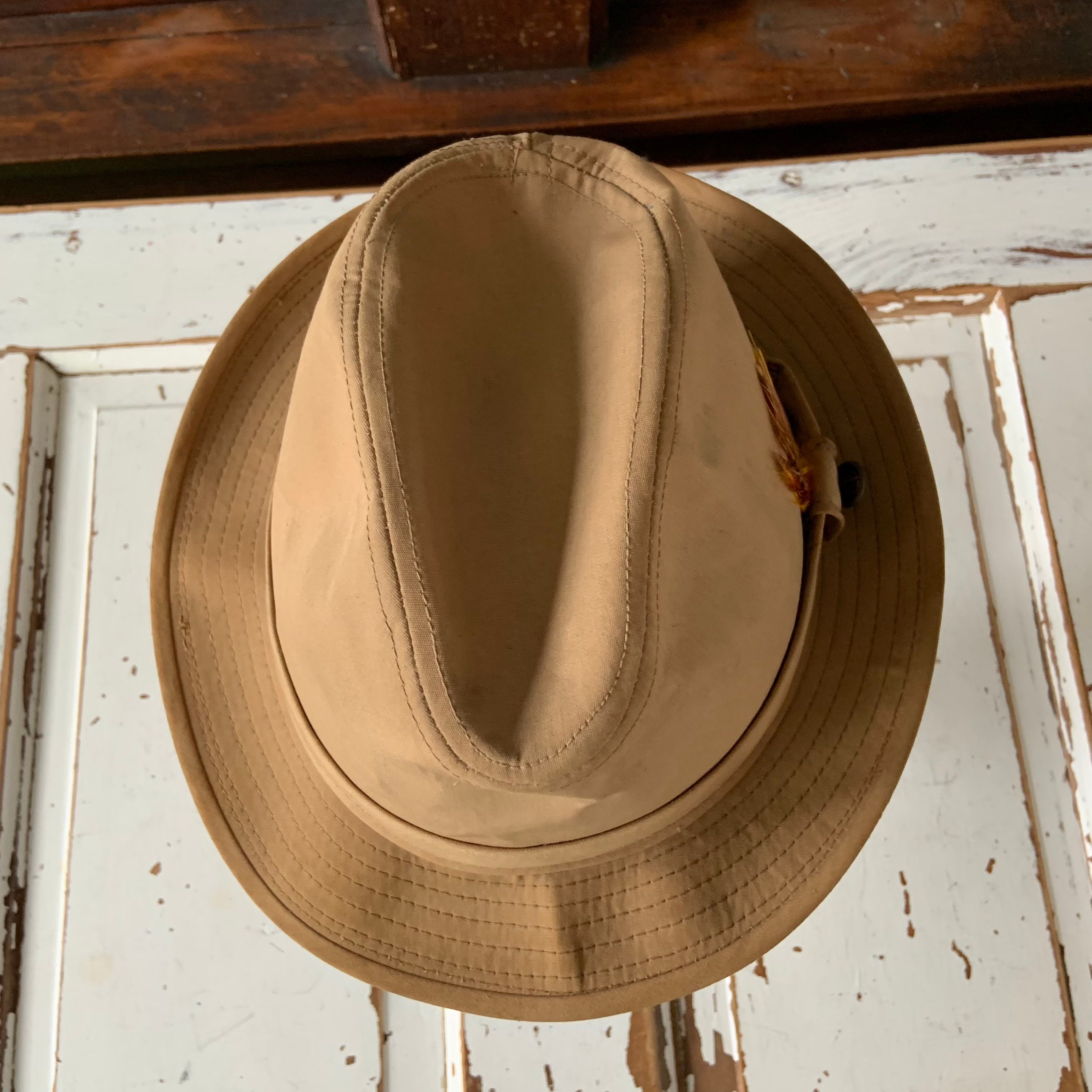 Vintage‎ HPL Vintage Brown Wool Feather Unisex Fedora Fedora Brown One Size Vintage Hats for Men for sale | eBay main image 4