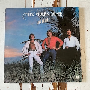 Emerson Lake & Palmer Love Beach LP Atlantic 1978 Vinyl Album Record