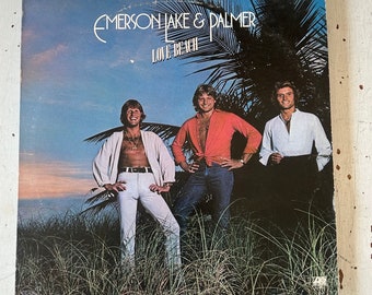 Emerson Lake & Palmer Love Beach LP Atlantic 1978 vinyl albumrecord