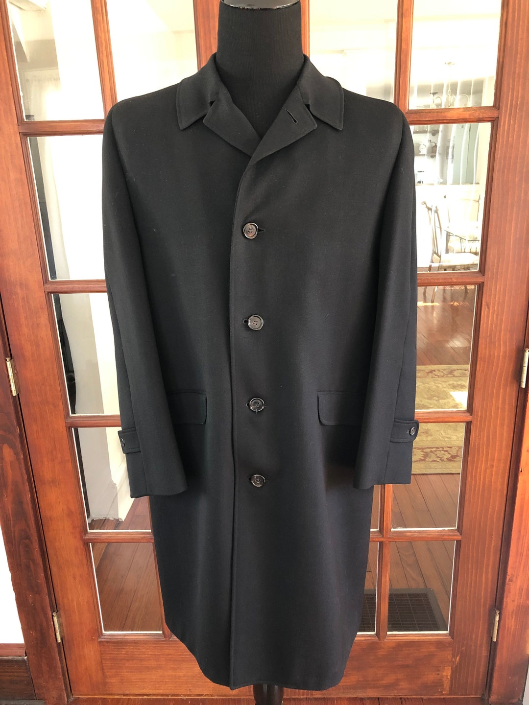 Vintage 1960s Mad Men Style Trench Coat Schlesingers of West New York ...
