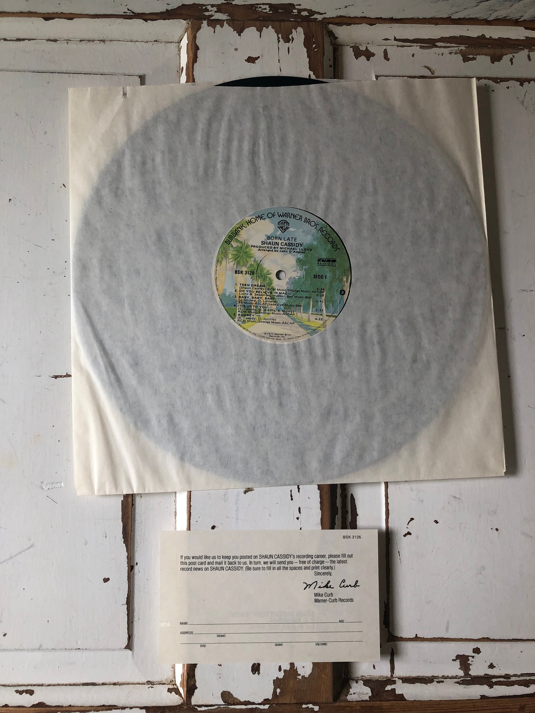 Vintage 1977 Shaun Cassidy Born Late Vinyl Album Etsy