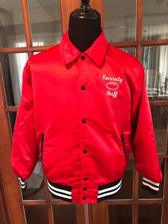 Vintage 1980’s Satin Style Football Jacket Gem