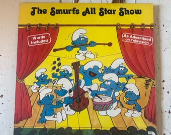 1981 Disco Los Pitufos All Star Show Letras incluidas Álbum de vinilo vintage