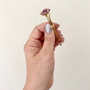 Vintage Brooch Pin Floral Spray Flower bouquet jewelry gift Pretty retro fashion