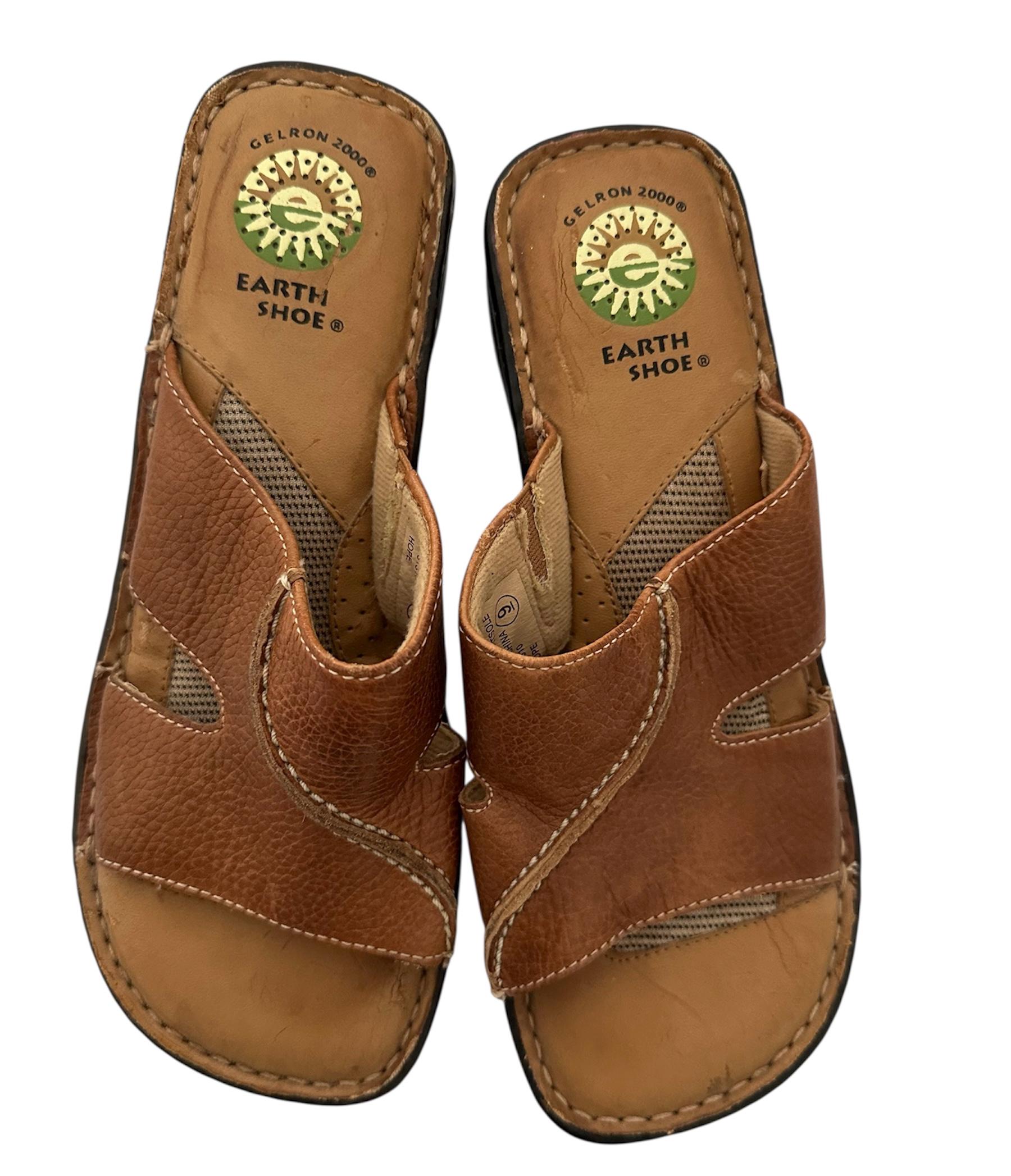 Earth Shoe Rays II Brown Leather Sandals Earth Shoe Mens Adjustable Hiking Sport Sandals Ray II Brown  main image 4