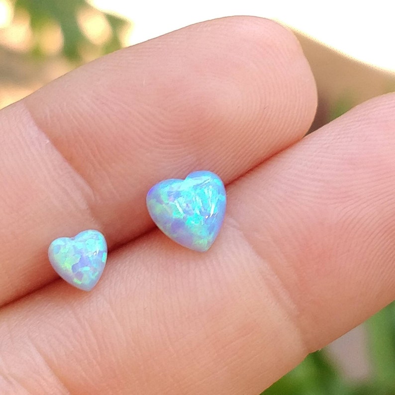 heart opal studs opal studs