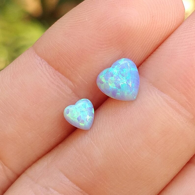 heart opal studs opal studs