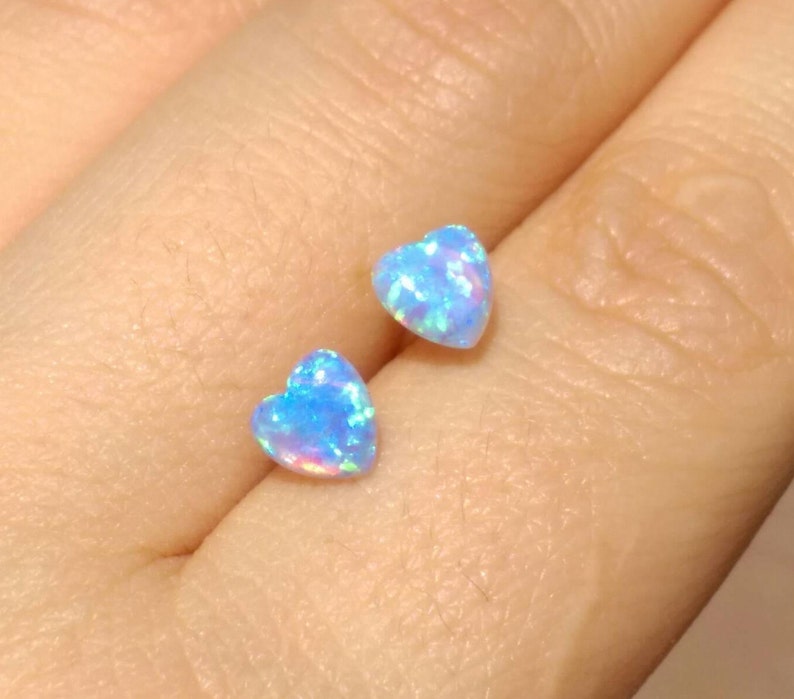 heart opal studs opal studs