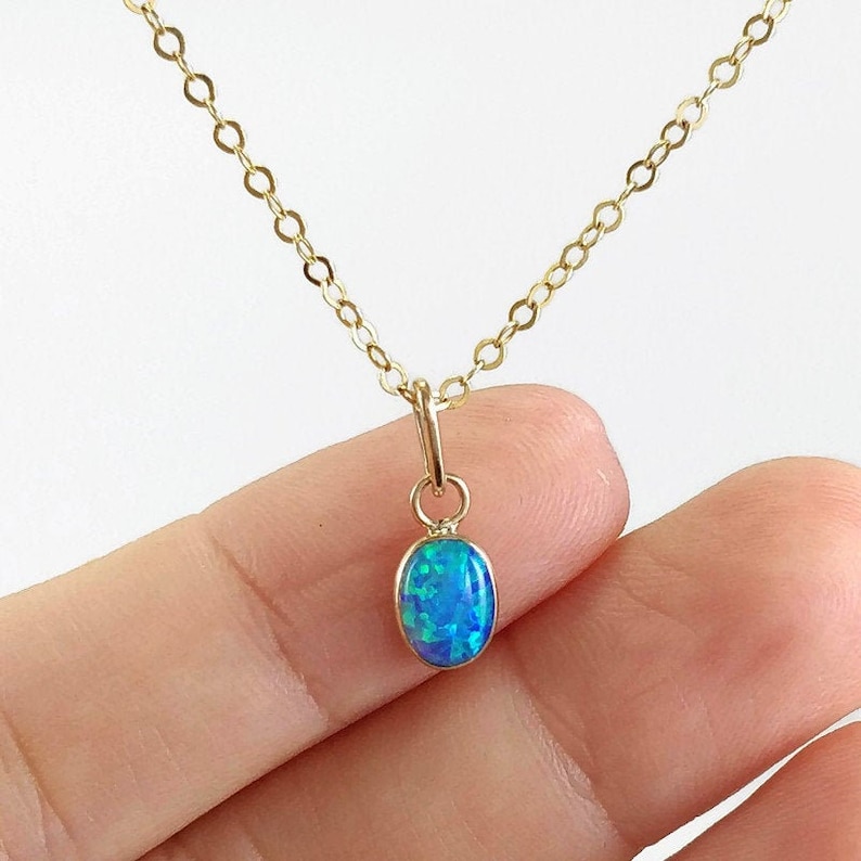 Opal Jewelry Opal Gold Necklace Gold Filled Necklace Opal - Etsy