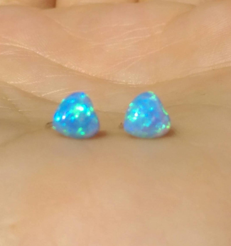 heart opal studs opal studs