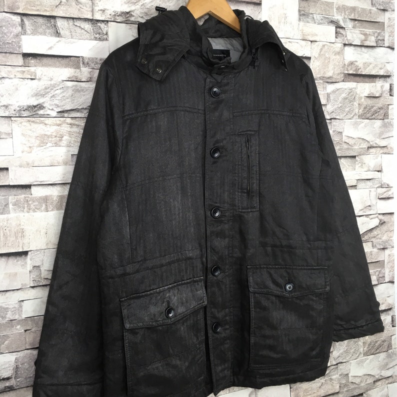 Vintage KANSAI YAMAMOTO By Japanese Designer Hoodies Jacket Black Jacket Fashion Designer Size Medium