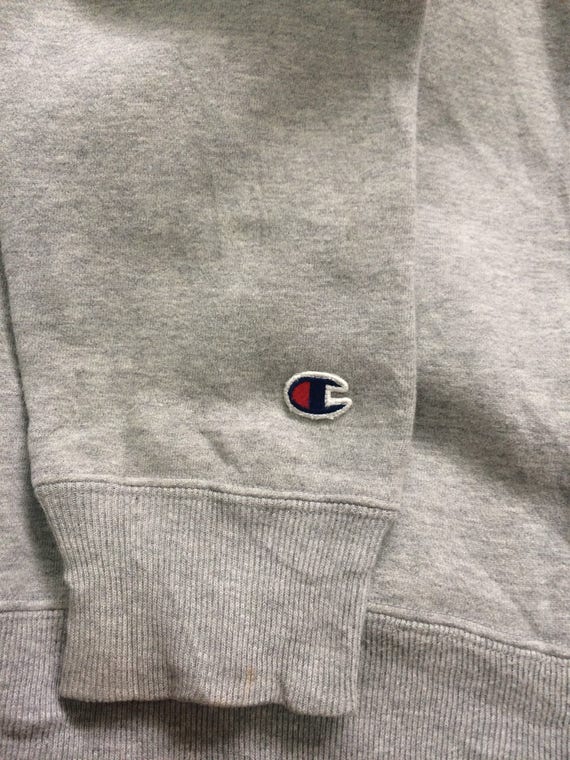 Rare CHAMPION Sweatshirt Big Logo Spell Out Embro… - image 4