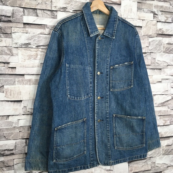 Vintage GAP EST 1969 Denim Chore Jacket Button Up Wor… - Gem