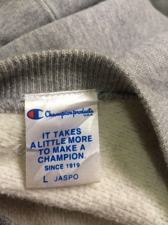 Rare CHAMPION Sweatshirt Big Logo Spell Out Embro… - image 3