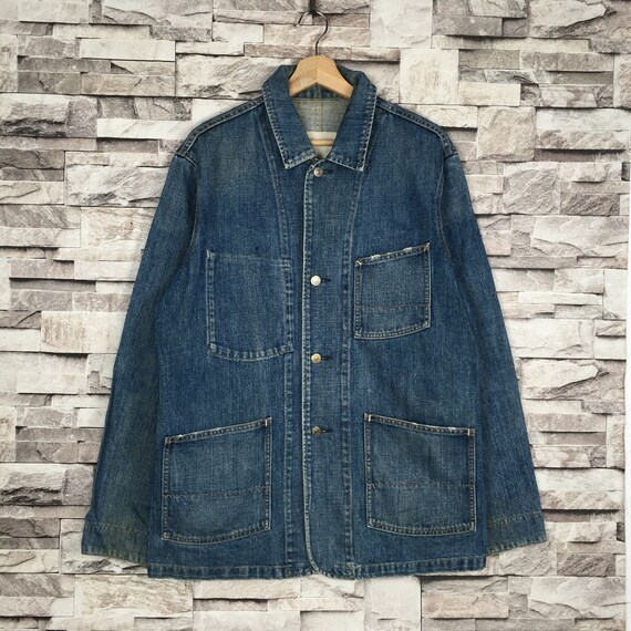 Vintage GAP EST 1969 Denim Chore Jacket Button up Workwear