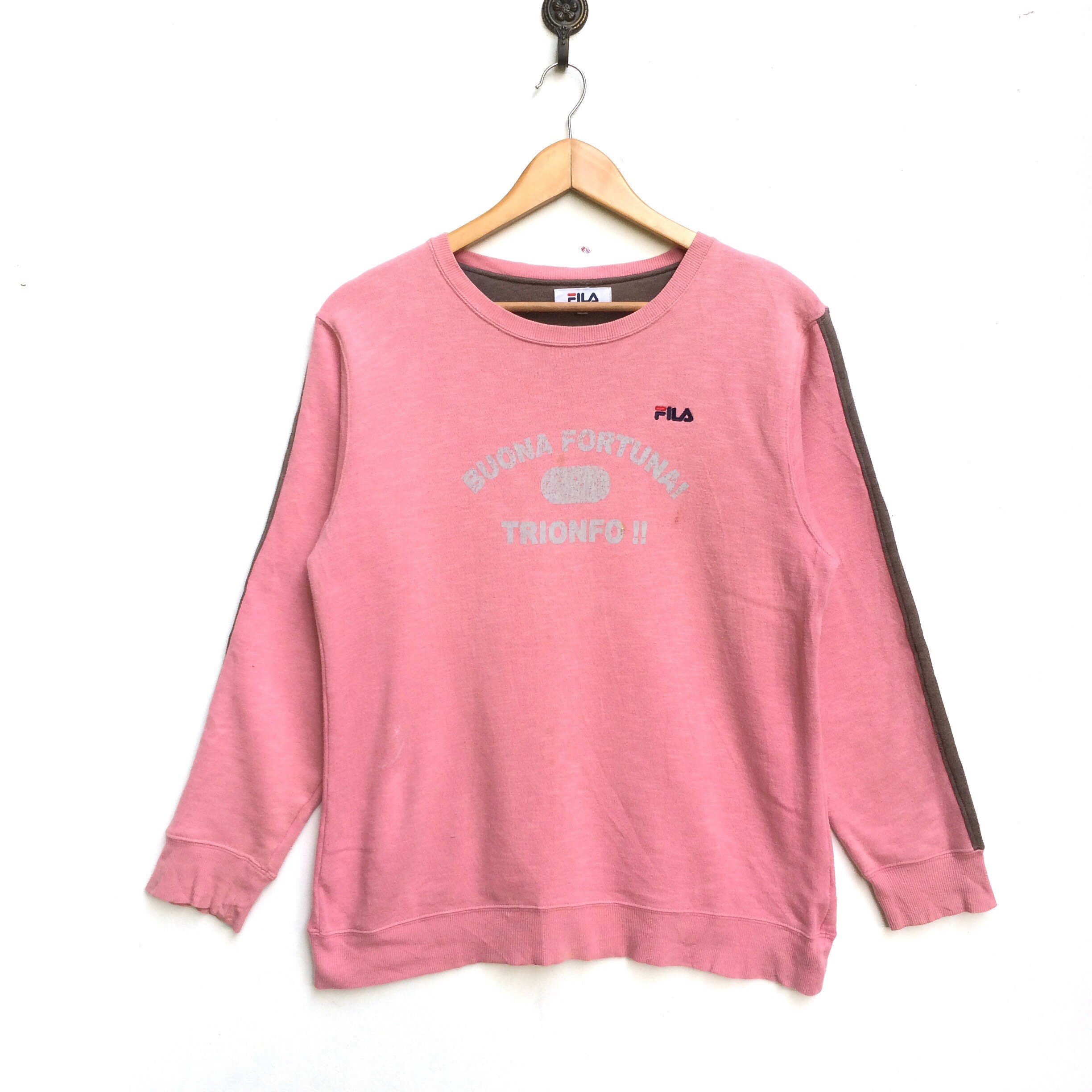 Felpa fila rosa shop e nera