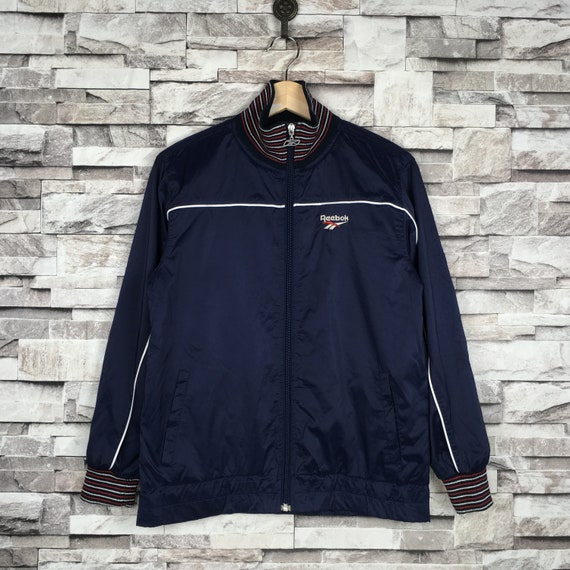 Vintage 90s REEBOK Jacket Zipper Up Embroidered L… - image 1