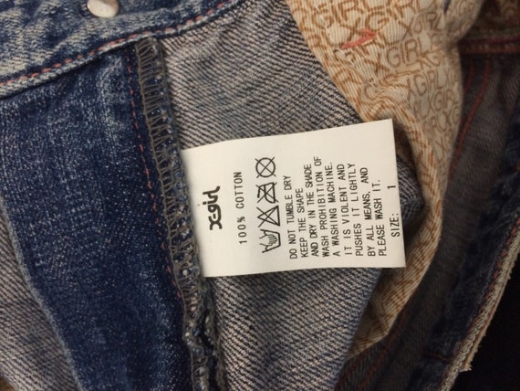 Rare X GIRL Japanese Brand Denim Jeans Damage Design Size 30