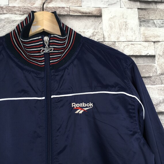 Vintage 90s REEBOK Jacket Zipper Up Embroidered L… - image 4