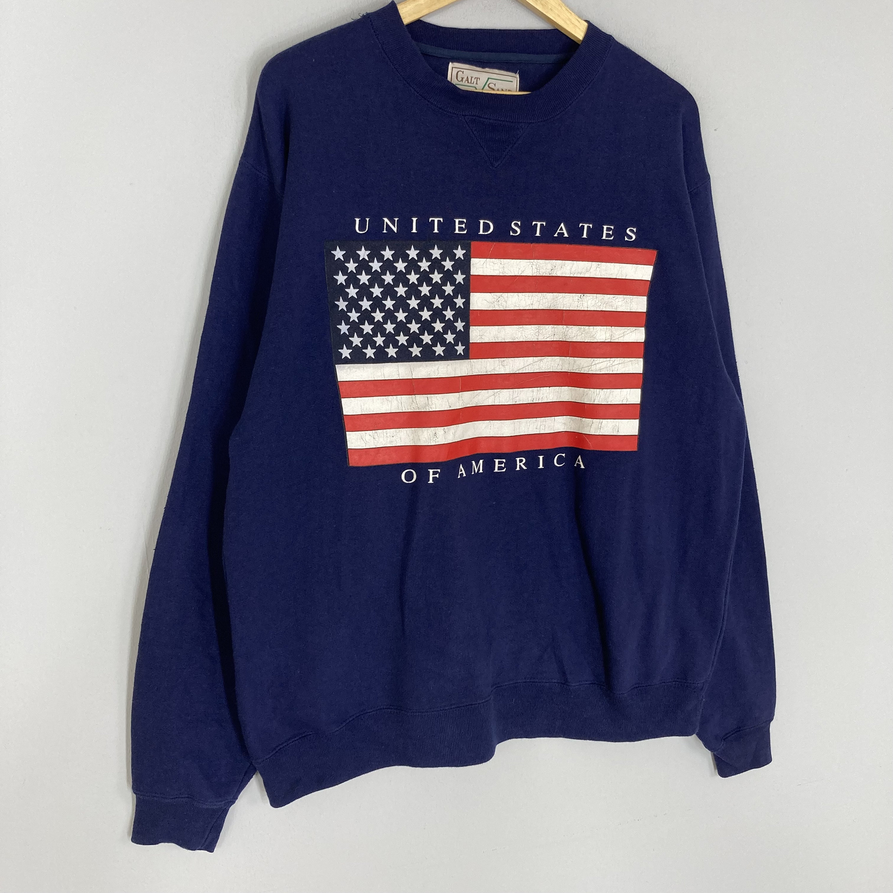 Vintage UNITED STATES of AMERICA Big Flag Crewneck Sweatshirt - Etsy
