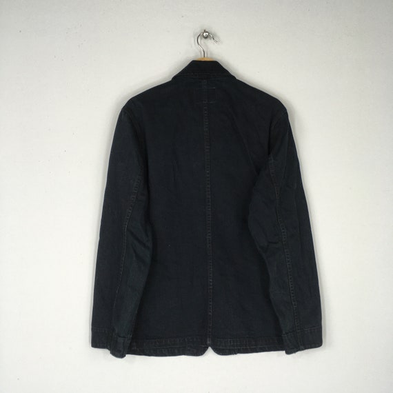 Vintage GAP Black Denim Chore Jacket Button Up Gap Je… Gem