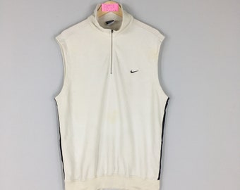 Vintage NIKE GOLF Sleeveless Sweatshirt Swoosh Logo Nike Golf
