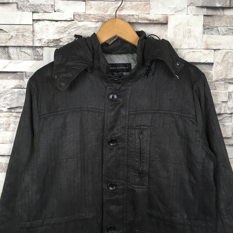 Vintage KANSAI YAMAMOTO By Japanese Designer Hoodies Jacket Black Jacket Fashion Designer Size Medium