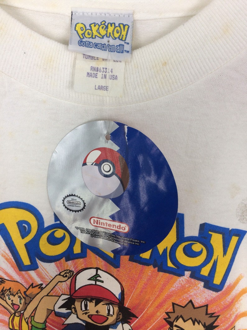 Vintage 90s POKEMON by NINTENDO Shirt With Copyright 1999 - Etsy