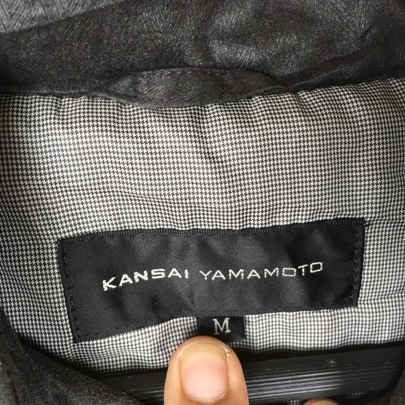 Vintage KANSAI YAMAMOTO By Japanese Designer Hoodies Jacket Black Jacket Fashion Designer Size Medium